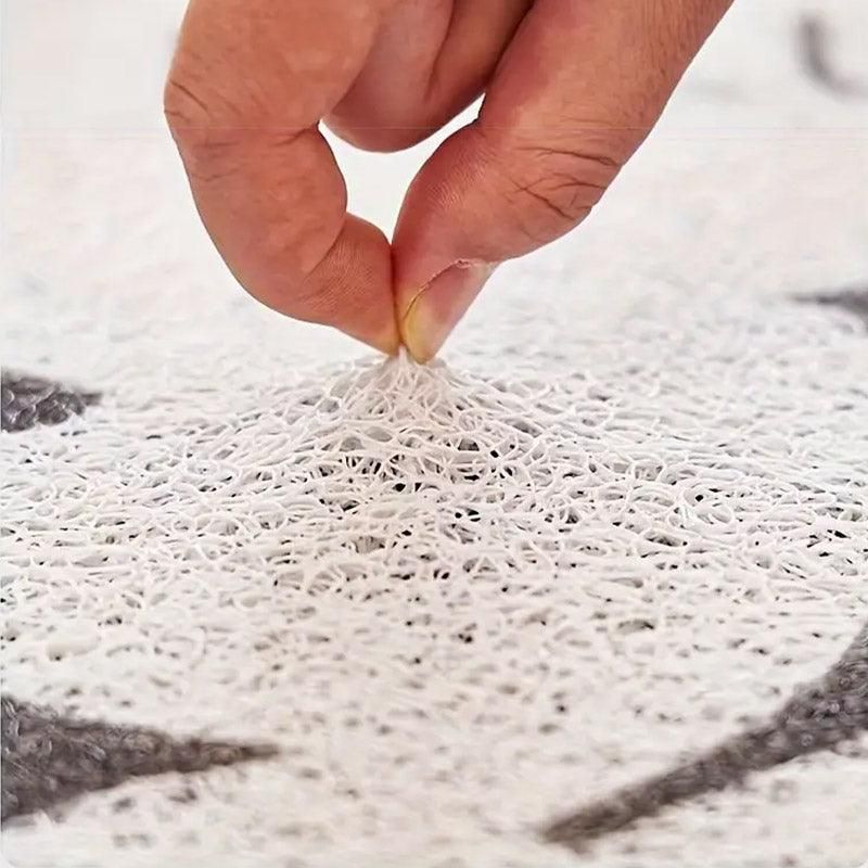 Cartoon Non Slip Household Silk Circle Floor Mat Durable Entryway Rug Can Be Cut - Dog