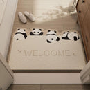 Cartoon Non Slip Household Silk Circle Floor Mat Durable Entryway Rug Can Be Cut - Dog