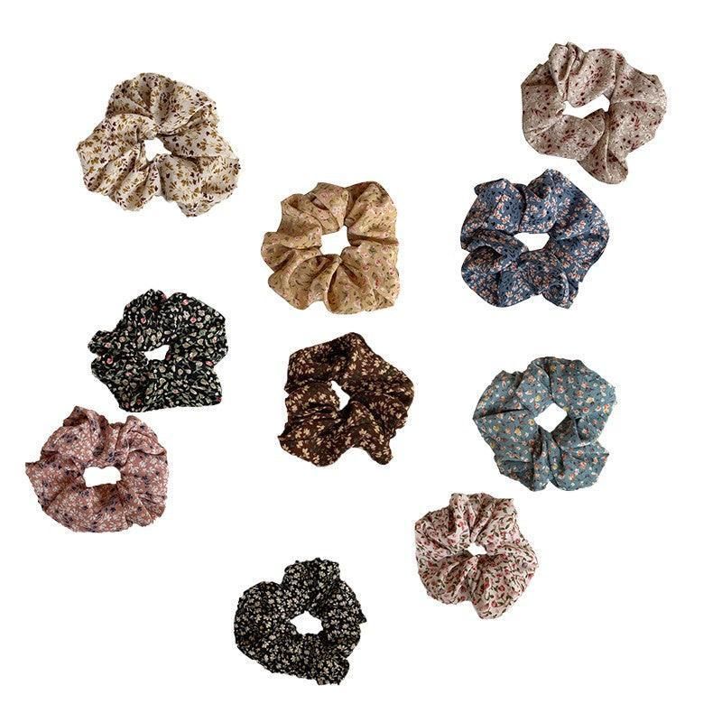 Fresh Hair Accessories Printed Hair Band Hair Rope Hair Ring Elastic Headband - Green