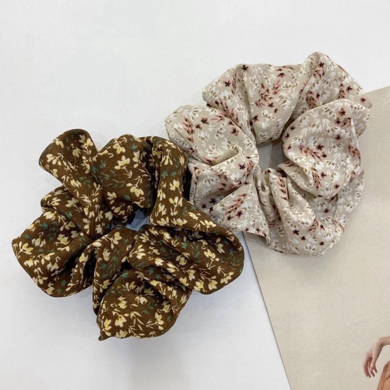Fresh Hair Accessories Printed Hair Band Hair Rope Hair Ring Elastic Headband - Green