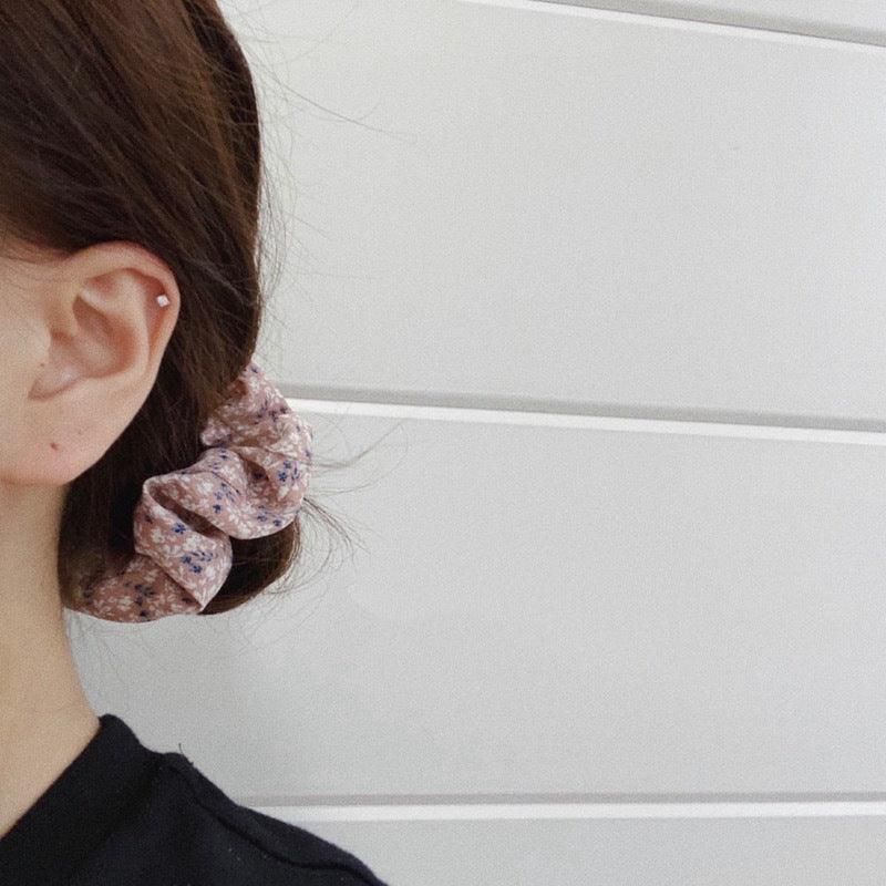 Fresh Hair Accessories Printed Hair Band Hair Rope Hair Ring Elastic Headband - Pink+Green