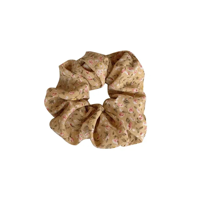 Fresh Hair Accessories Printed Hair Band Hair Rope Hair Ring Elastic Headband - Yellow