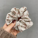 Fresh Hair Accessories Printed Hair Band Hair Rope Hair Ring Elastic Headband - Yellow