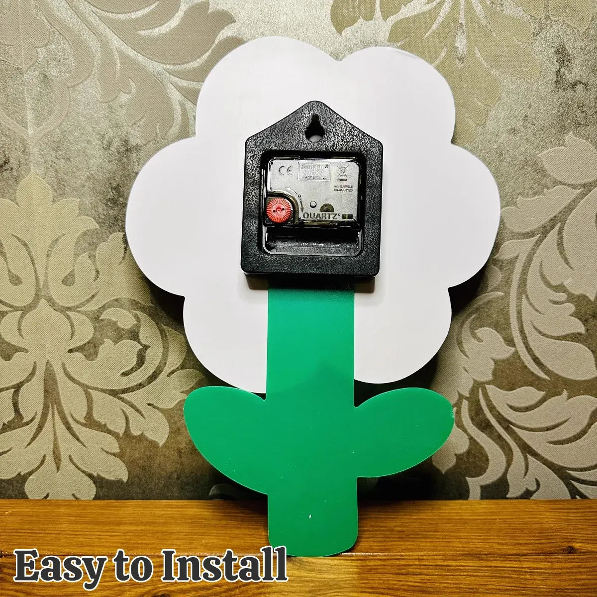 Flower Shape Wall Clock for Kitchen Living Room Bedroom Wall Decor Gift