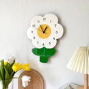 Flower Shape Wall Clock for Kitchen Living Room Bedroom Wall Decor Gift