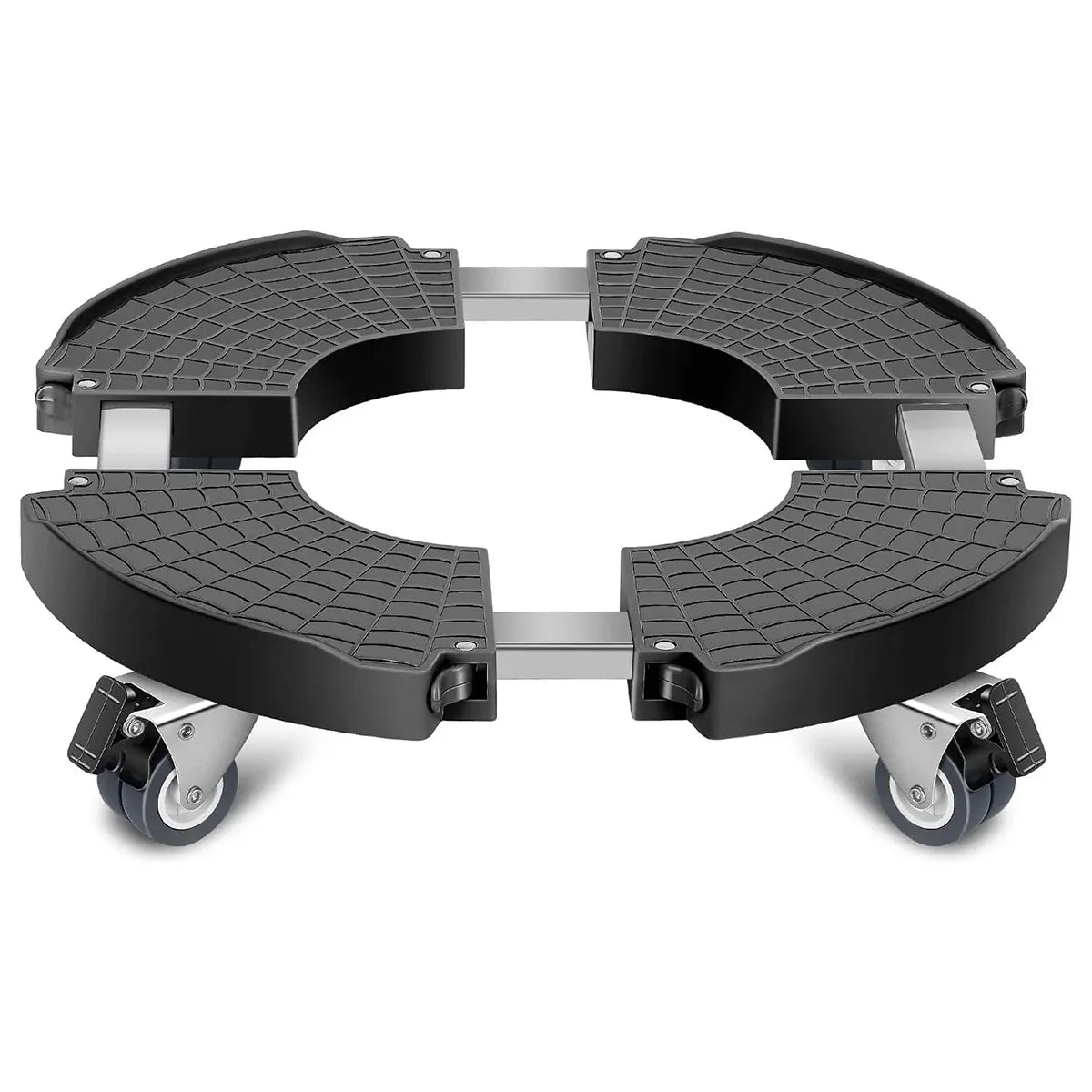 Plastic Round Retractable Plant Pot Tray Stand With Wheels Movable Durable
