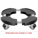 Plastic Round Retractable Plant Pot Tray Stand With Wheels Movable Durable