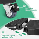 Plastic Round Retractable Plant Pot Tray Stand With Wheels Movable Durable