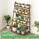 4 Tier Indoor Folding Plant Stand Shelf Rack Corner For Living Room Balcony
