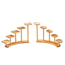 Bamboo Indoor Desktop Flower Stand for Living Room Office MultiTier Plant Holder - Round