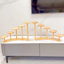 Bamboo Indoor Desktop Flower Stand for Living Room Office MultiTier Plant Holder - Round