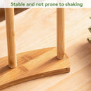 Bamboo Indoor Desktop Flower Stand for Living Room Office MultiTier Plant Holder - Round