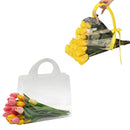 10pcs Transparent Flower Handbags Clear PET Bouquet Holder Gift Bags for Events - Love