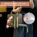 10pcs Transparent Flower Handbags Clear PET Bouquet Holder Gift Bags for Events - Love