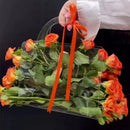 10pcs Transparent Flower Handbags Clear PET Bouquet Holder Gift Bags for Events - Love