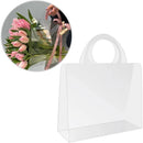 10pcs Transparent Flower Handbags Clear PET Bouquet Holder Gift Bags for Events - Love