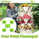 4-Petal 3D Plastic Flower Pot Planter for Indoor Outdoor Plants
