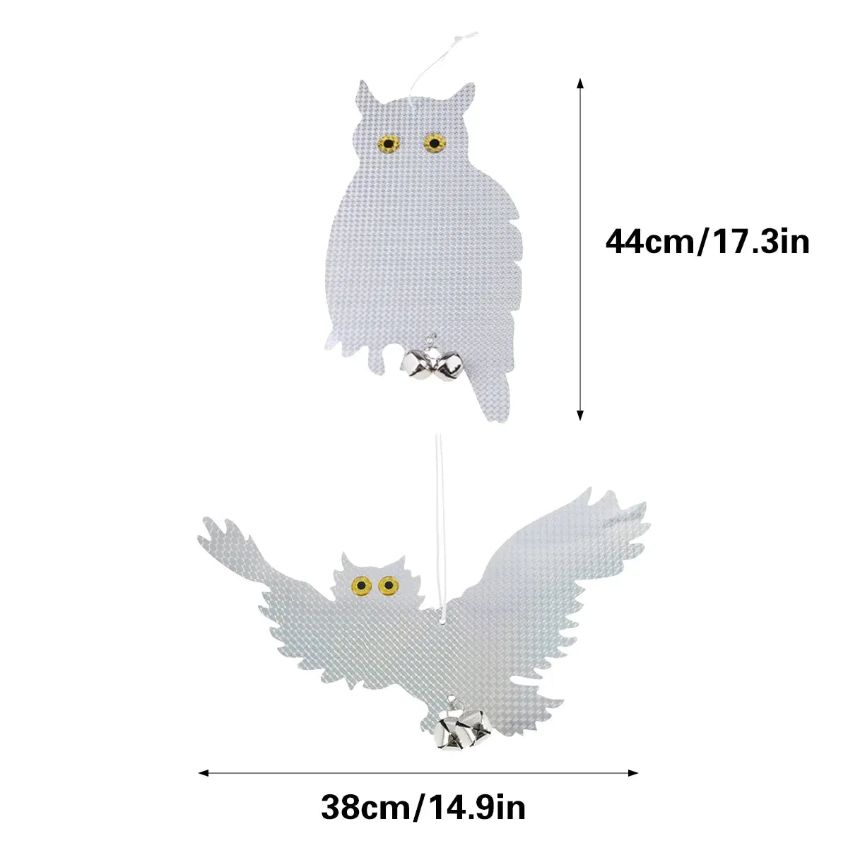 Reflective Owl Bird Deterrent Hanging Garden Yard Pest Control Outdoor - Flying Style