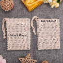 50PCS Soap Exfoliating Bags Cotton Linen Foaming Soap Saver Bag Pouch Drawstring