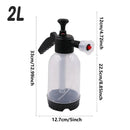 2L Car Wash Foam Sprayer Hand Held Pump Wash Spray Bottle Snow Foam Detailing - White