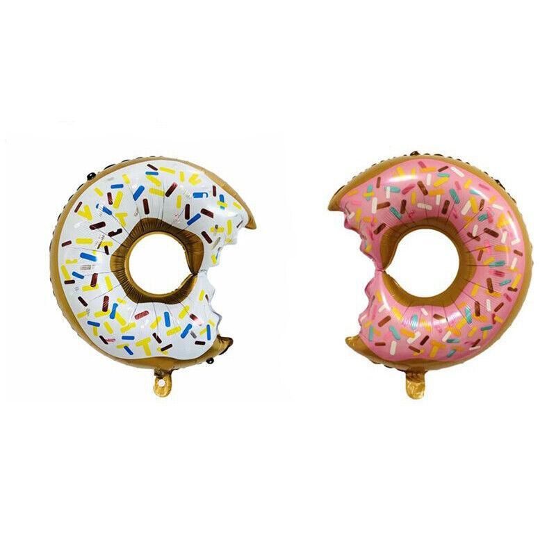 Donut Foil Balloon Party Decoration with Bite 50x73cm Helium Sweet Icing Colours - B