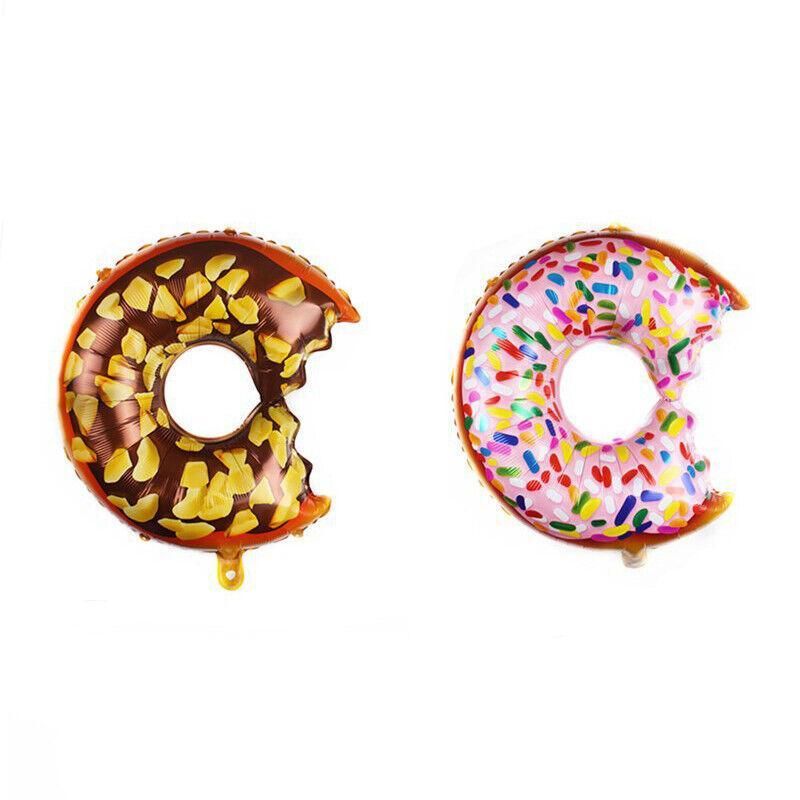 Donut Foil Balloon Party Decoration with Bite 50x73cm Helium Sweet Icing Colours - B