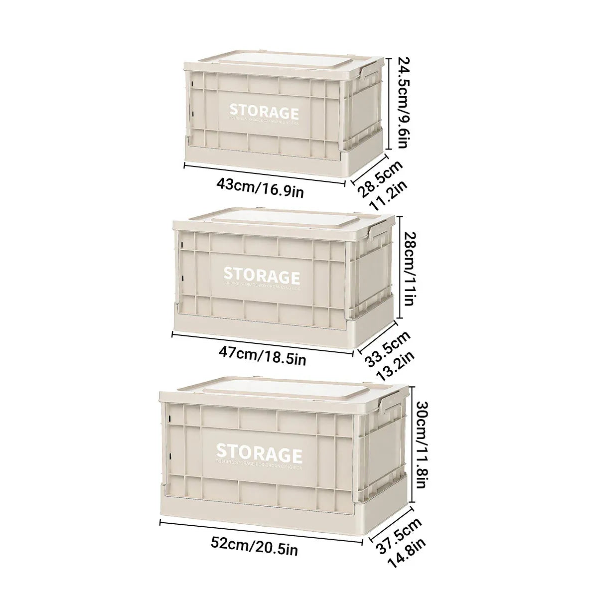 Foldable Large Capacity Household Toy Book Storage Box Space Saving Durable - L