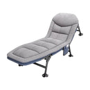 Folding Bed Single Model Dark Grey For Office Nap Camping Travel Midday Rest Use