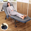 Folding Bed Single Model Dark Grey For Office Nap Camping Travel Midday Rest Use