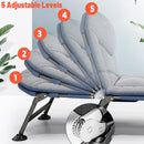 Folding Bed Single Model Dark Grey For Office Nap Camping Travel Midday Rest Use