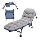 Folding Bed Single Model Dark Grey For Office Nap Camping Travel Midday Rest Use