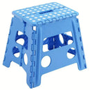 Portable Folding Plastic Stool Lightweight Collapsible Chair for Outdoor Travel - Blue