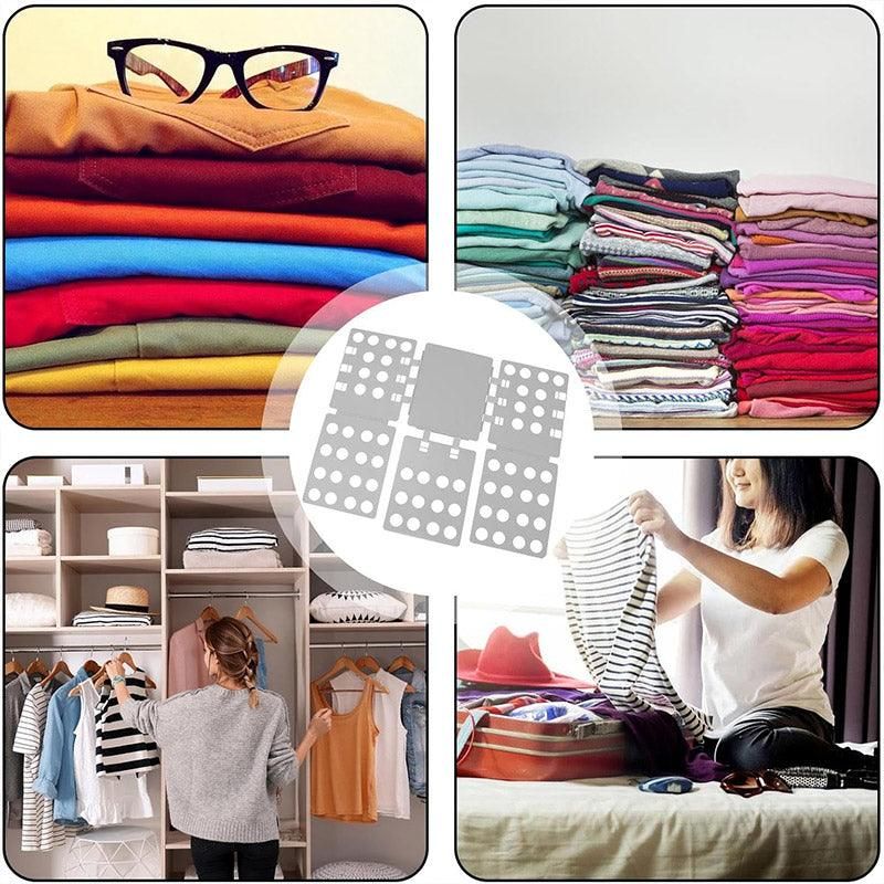 Lazy Folding Clothes Board Organiser Folding Clothes Storage Easy Use Board - Grey