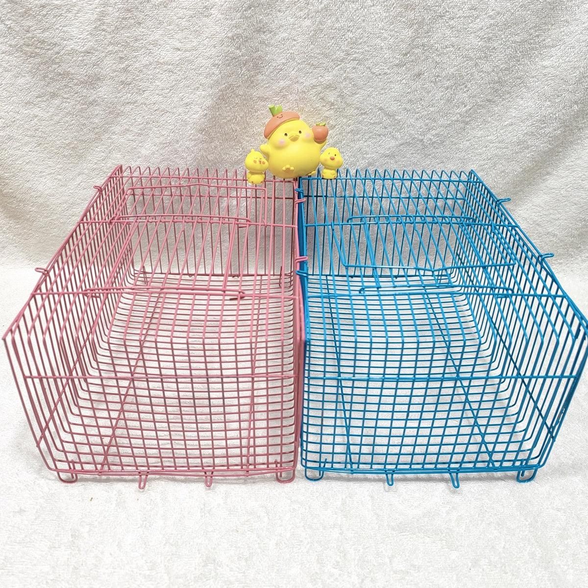 4pcs Wire Simple Bird Cage Hamster Cage Portable Small Animal Enclosure Set
