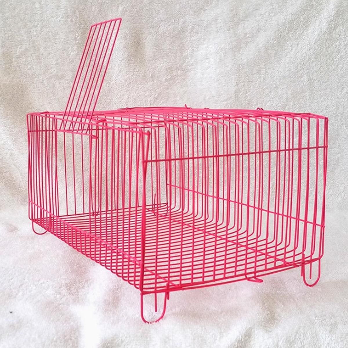 4pcs Wire Simple Bird Cage Hamster Cage Portable Small Animal Enclosure Set
