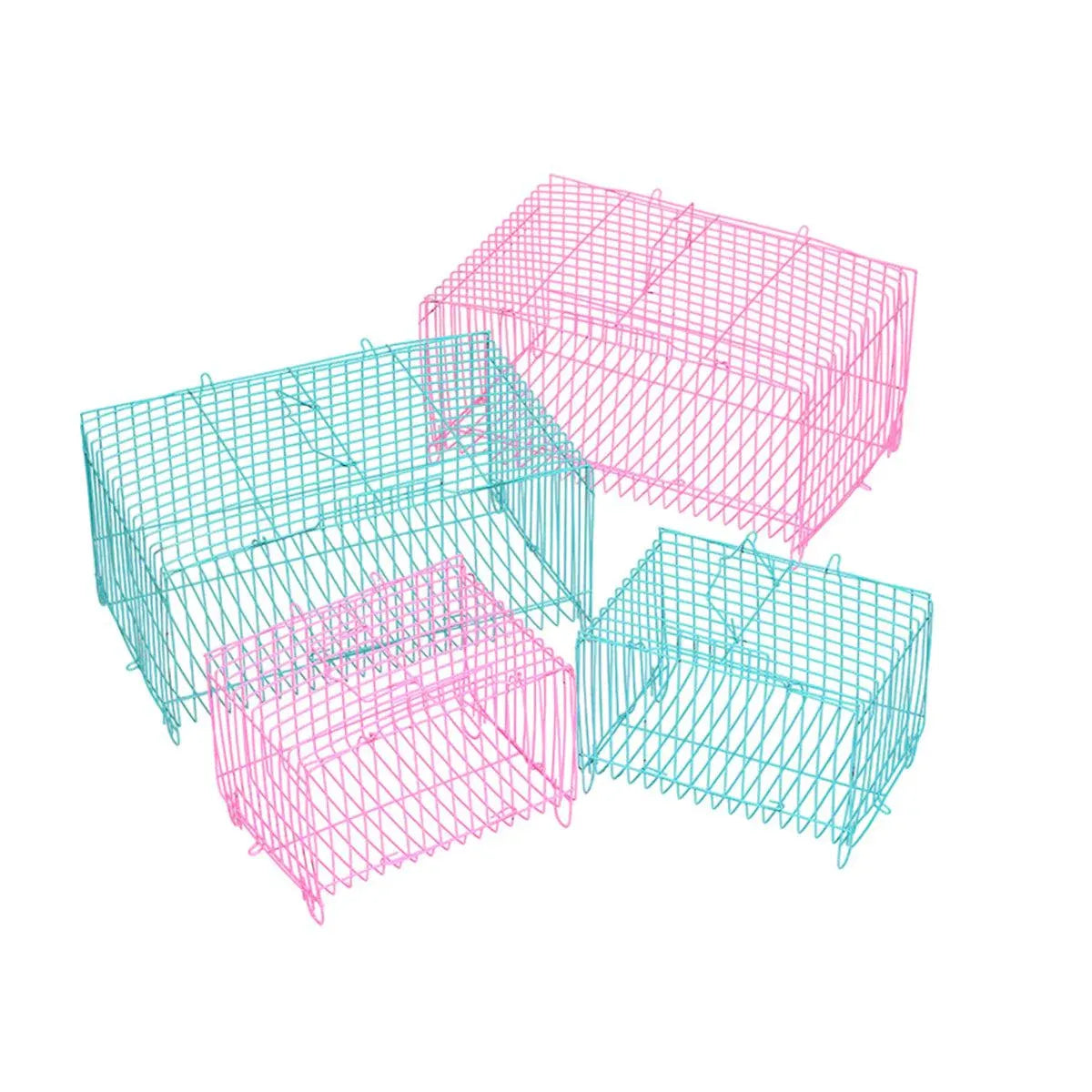 Small Bird Transport Collapsible Cage Travel Pet Carrier Portable Folding Cage - S