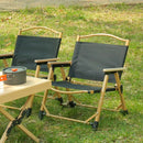 Outdoor Folding Chair Portable Camping Seat Compact Foldable Chair for Picnic - Black