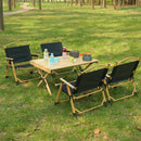 Outdoor Folding Chair Portable Camping Seat Compact Foldable Chair for Picnic - Black