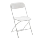Plastic Folding Chair Office Meeting Chair Staff Training Leisure Chair - White