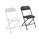 Plastic Folding Chair Office Meeting Chair Staff Training Leisure Chair - White