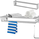 Foldable Wall Mounted Clothes Towel Hanger Space Saving Durable