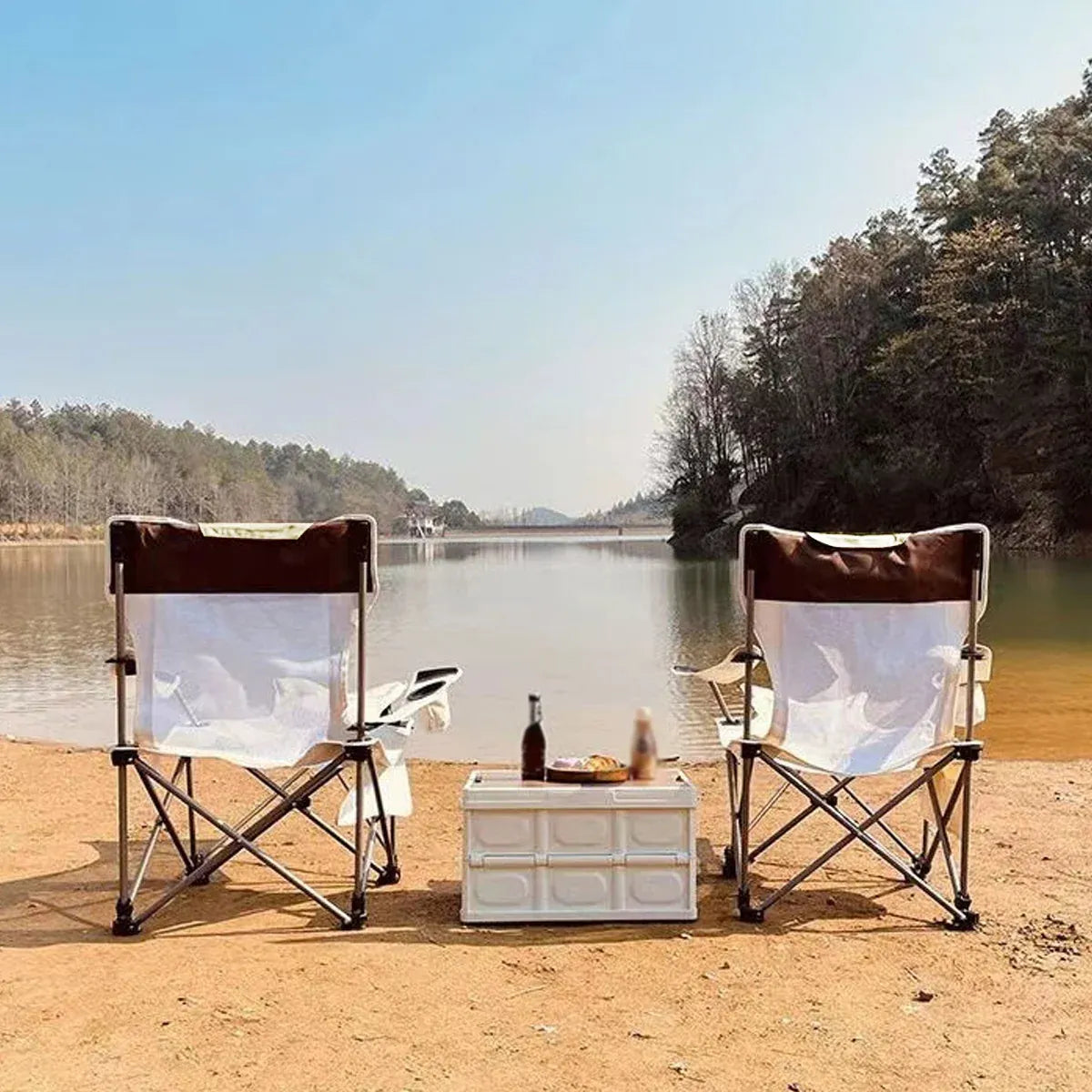 Outdoor Folding Recliner Portable Beach Camping Chair for Sitting and Lying