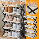 5 Tier Folding Shoe Rack Simple Shoe Storage Organizer for Home and Closet Use