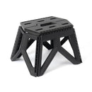 Foldable Stool Portable Fishing Stool Compact Folding Small Bench Outdoor Seat - Black