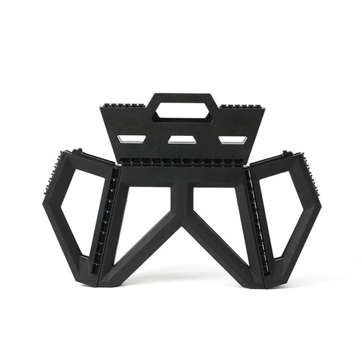 Foldable Stool Portable Fishing Stool Compact Folding Small Bench Outdoor Seat - Black