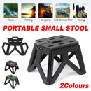 Foldable Stool Portable Fishing Stool Compact Folding Small Bench Outdoor Seat - Black