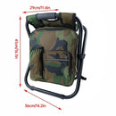 Portable Outdoor Folding Chair Oxford Small Stool for Fishing Camping Hiking - Blue