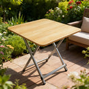 60cm Wooden Folding Table Tray Dinner Home Coffee Snack Outdoor Desk Portable