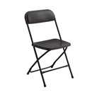 Plastic Folding Chair Office Meeting Chair Staff Training Leisure Chair - Black