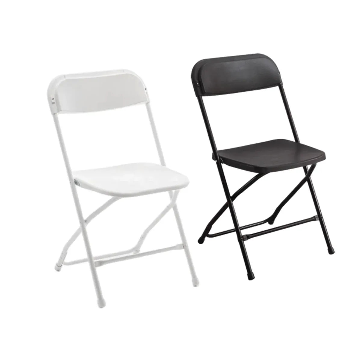 Plastic Folding Chair Office Meeting Chair Staff Training Leisure Chair - Black